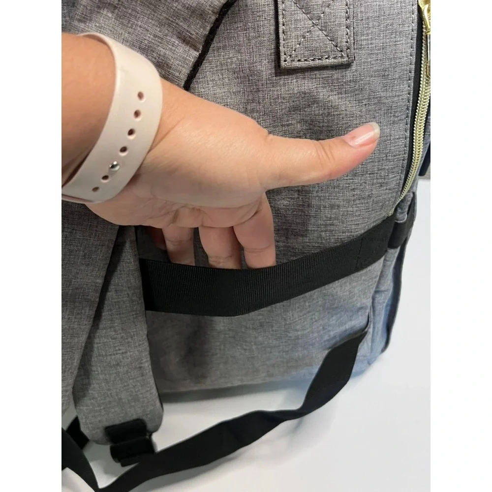 LOVEVOOK‎ Laptop Backpack Gray Heather Gold Hardware Travel Work Bag voila